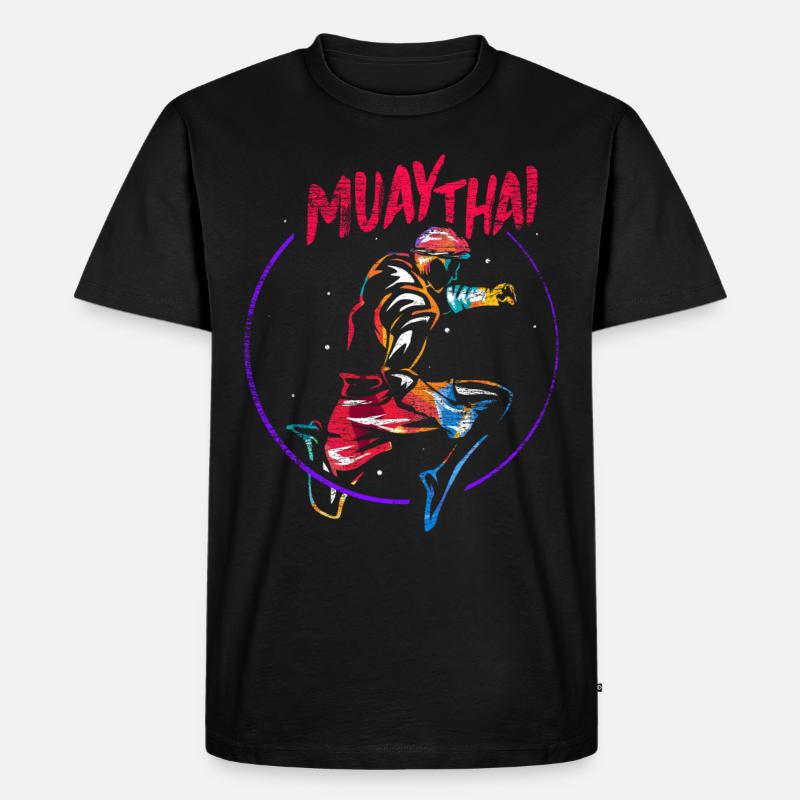 Muay Thai Boxing Geschenk - Männer Premium Bio T-Shirt - Schwarz