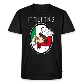 italien - T-shirt Premium bio Homme - noir - Devant - Nico (187cm)