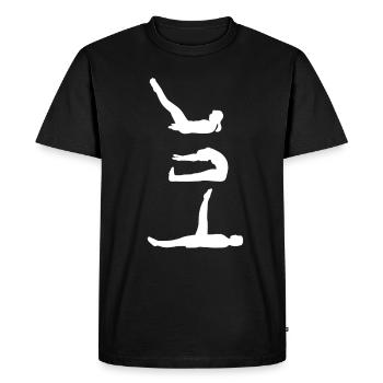 Pilates silhouette - Men's Premium Organic T-Shirt - black - Front - Nico (187cm)