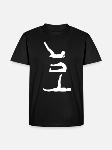 Pilates silhouette - Men's Premium Organic T-Shirt - black