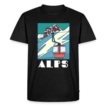 Alpen - Männer Premium Bio T-Shirt - Schwarz - Vorne - Nico (187cm)