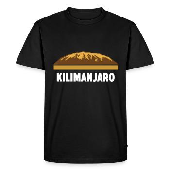 Kilimanjaro - Men's Premium Organic T-Shirt - black - Front - Nico (187cm)
