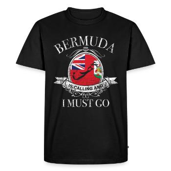 Bermuda gift - Men's Premium Organic T-Shirt - black - Front - Nico (187cm)