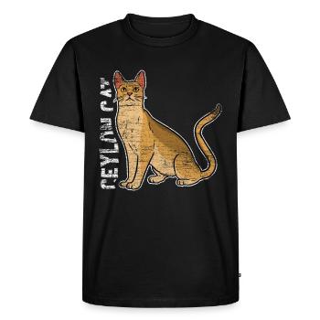 Cadeau de chat de Ceylan - T-shirt Premium bio Homme - noir - Devant - Nico (187cm)