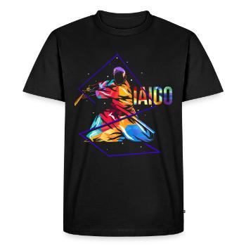 Iaido - T-shirt Premium bio Homme - noir - Devant - Nico (187cm)