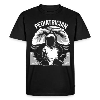 Pédiatre - T-shirt Premium bio Homme - noir - Devant - Nico (187cm)