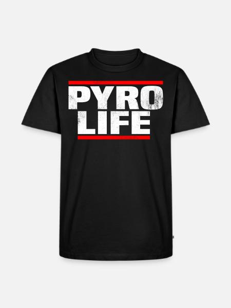 pyro life ilotulitus vuurwerk paita - Premium luomulaatuinen miesten t-paita - musta