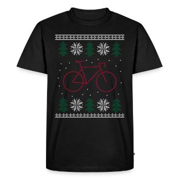 Laide route de Noel - T-shirt Premium bio Homme - noir - Devant - Nico (187cm)