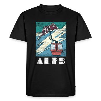 Alpine Gift - Men's Premium Organic T-Shirt - black - Front - Nico (187cm)