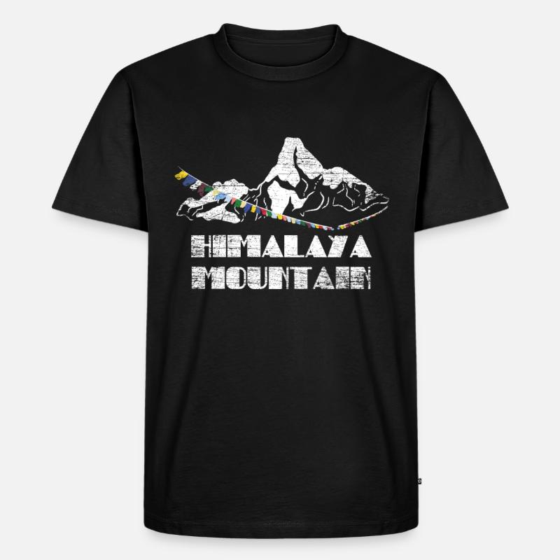 Himalaya Geschenk - Männer Premium Bio T-Shirt - Schwarz