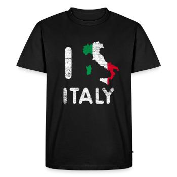 Italy gift - Men's Premium Organic T-Shirt - black - Front - Nico (187cm)
