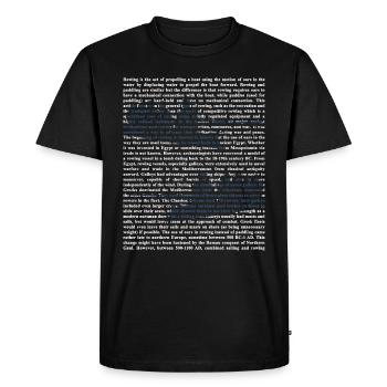 rowing - Men's Premium Organic T-Shirt - black - Front - Nico (187cm)
