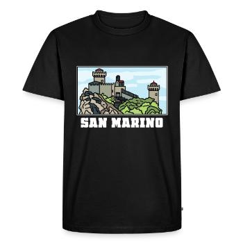 Saint-Marin - T-shirt Premium bio Homme - noir - Devant - Nico (187cm)