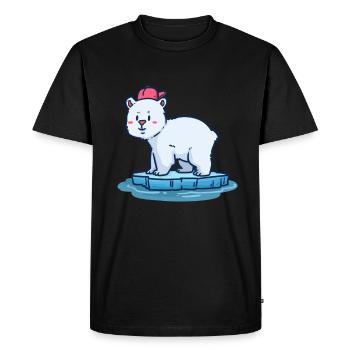 Polar bear child - Men's Premium Organic T-Shirt - black - Front - Nico (187cm)