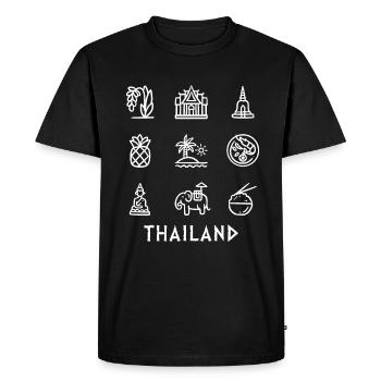 Thaïlande - T-shirt Premium bio Homme - noir - Devant - Nico (187cm)