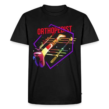 Cadeau orthopédiste - T-shirt Premium bio Homme - noir - Devant - Nico (187cm)