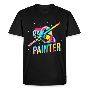 Painter gift - Men's Premium Organic T-Shirt - black - Front - Nico (187cm)