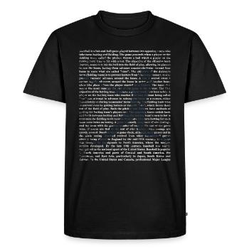 Cadeau de baseball - T-shirt Premium bio Homme - noir - Devant - Nico (187cm)