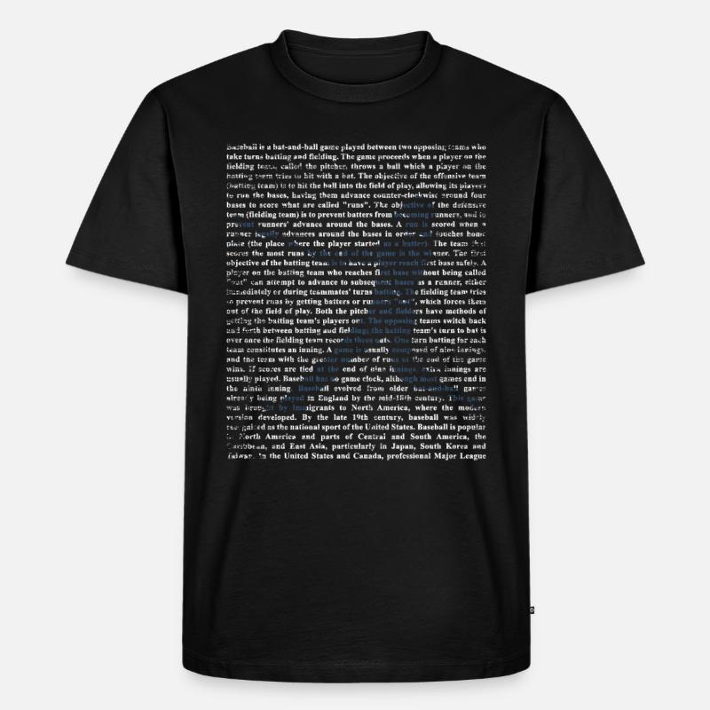 Baseball Geschenk - Männer Premium Bio T-Shirt - Schwarz