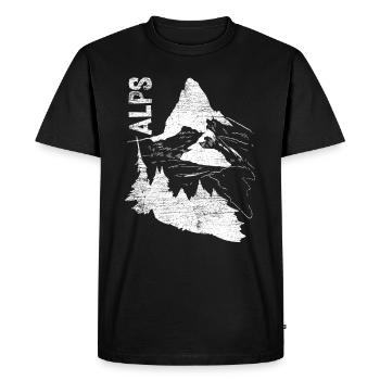 Alpen Matterhorn Switzerland gift - Men's Premium Organic T-Shirt - black - Front - Nico (187cm)