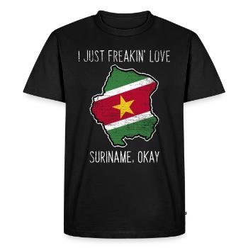 Cadeau Suriname - T-shirt Premium bio Homme - noir - Devant - Nico (187cm)