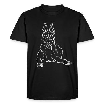 Malinois dog gift - Men's Premium Organic T-Shirt - black - Front - Nico (187cm)