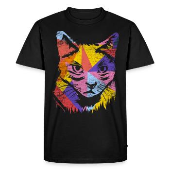 Thai cats gift - Men's Premium Organic T-Shirt - black - Front - Nico (187cm)