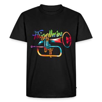 Cadeau bugle - T-shirt Premium bio Homme - noir - Devant - Nico (187cm)