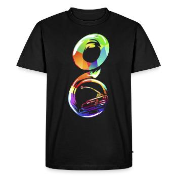 sousaphone - T-shirt Premium bio Homme - noir - Devant - Nico (187cm)