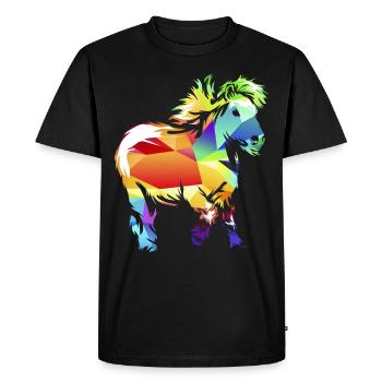 poney Shetland - T-shirt Premium bio Homme - noir - Devant - Nico (187cm)