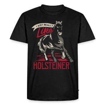 Cheval Holstein - T-shirt Premium bio Homme - noir - Devant - Nico (187cm)