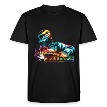 Industriemechaniker - Männer Premium Bio T-Shirt - Schwarz - Vorne - Nico (187cm)