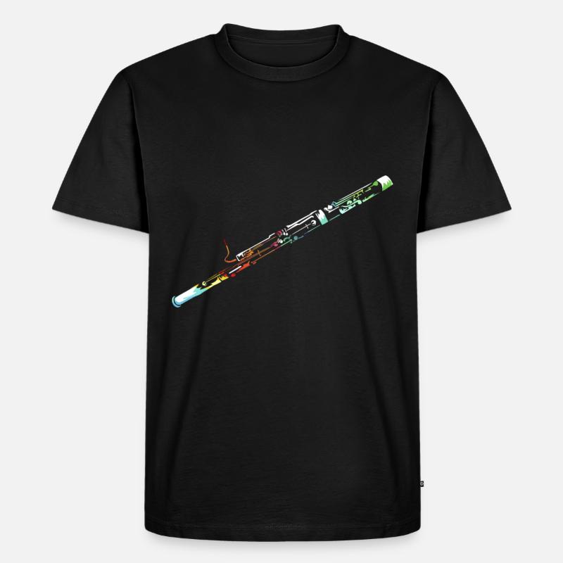 Fagott - Männer Premium Bio T-Shirt - Schwarz