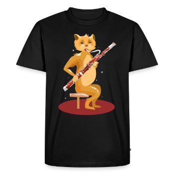 Chat basson Chat basson - T-shirt Premium bio Homme - noir - Devant - Nico (187cm)