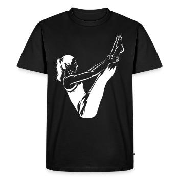 Pilates - T-shirt Premium bio Homme - noir - Devant - Nico (187cm)