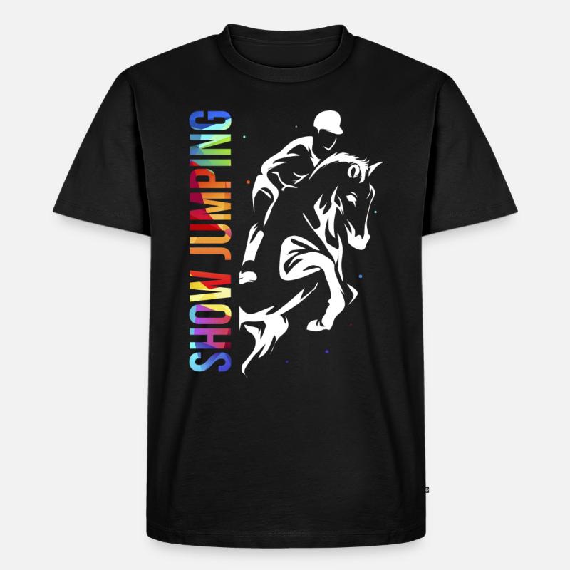 Saut d'obstacles saut d'obstacles équitation - T-shirt Premium bio Homme - noir