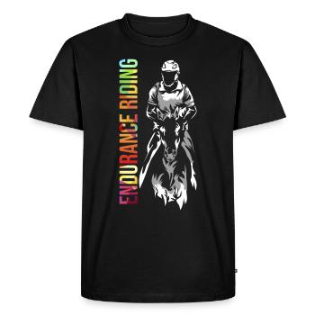 Endurance Riding Eventing Rider - Men's Premium Organic T-Shirt - black - Front - Nico (187cm)