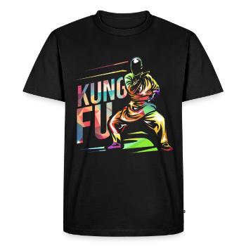 Kung Fu - T-shirt Premium bio Homme - noir - Devant - Nico (187cm)