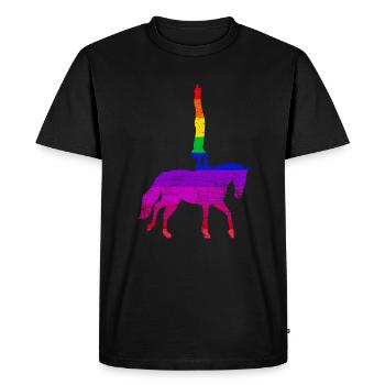 Vaulting - Men's Premium Organic T-Shirt - black - Front - Nico (187cm)