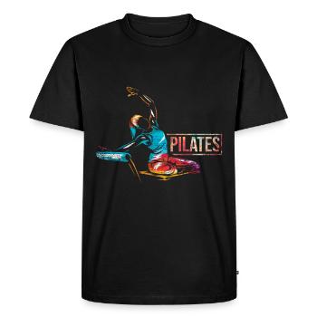 Pilates gift - Men's Premium Organic T-Shirt - black - Front - Nico (187cm)