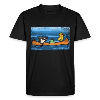 Canoë Canoë Kayak cadeau - T-shirt Premium bio Homme - noir - Devant - Nico (187cm)