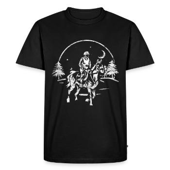 Equitation d'endurance Arabe sport équestre - T-shirt Premium bio Homme - noir - Devant - Nico (187cm)
