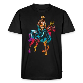 Cadeau d'équitation d'endurance - T-shirt Premium bio Homme - noir - Devant - Nico (187cm)