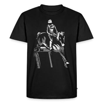 Eventing Eventing Military - Men's Premium Organic T-Shirt - black - Front - Nico (187cm)