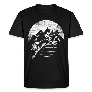Eventing - Men's Premium Organic T-Shirt - black - Front - Nico (187cm)