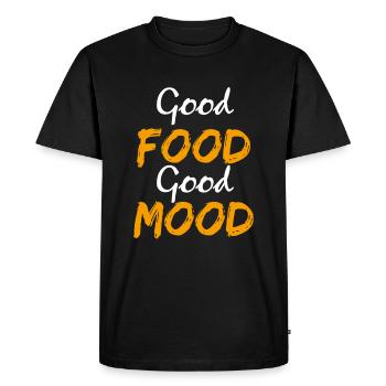 Good food good mood - T-shirt Premium bio Homme - noir - Devant - Nico (187cm)