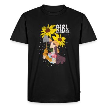 Agriculteur femme agriculteur cadeau - T-shirt Premium bio Homme - noir - Devant - Nico (187cm)
