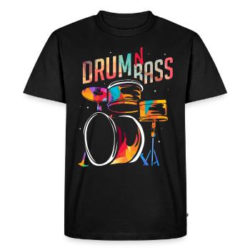 Drum and bass - Men's Premium Organic T-Shirt - black - Front - Nico (187cm)