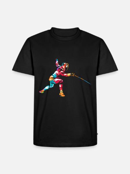 Fecht Geschenk - Männer Premium Bio T-Shirt - Schwarz