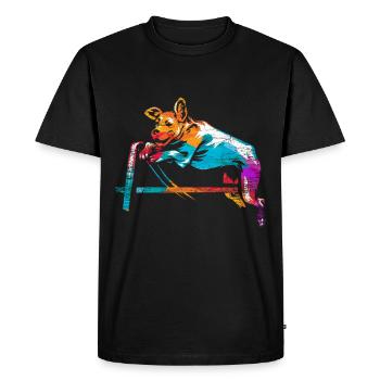 Cadeau d'agilité pour chien - T-shirt Premium bio Homme - noir - Devant - Nico (187cm)